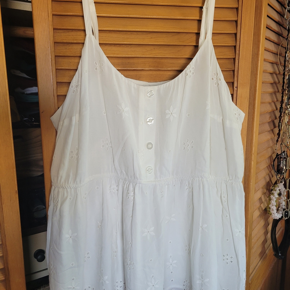 Torrid White Smocked Sundress